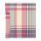 Plus Size Women's Soft Stretchy 3D Plaid Cardigan Sweater Jacket - Pink Button Front Round Neck Longline H-Line Coat with Umbrella Hem, All-Season Cozy Outerwear for Casual & Semi-Formal Wear, Machine Washable