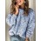 Plus Size Women's Oversized Warm Sweater - Beige & Brown Tones with Black Dots, Soft Crew Neck Long Sleeve Pullover, Cozy Winter Sweater for Fall/Winter Layering, Machine Washable Casual Sweating Sweater