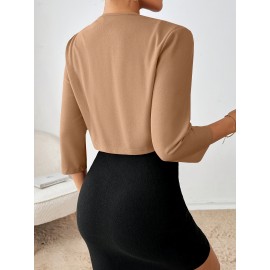 Women'S Stylish Pleated Collar Blazer